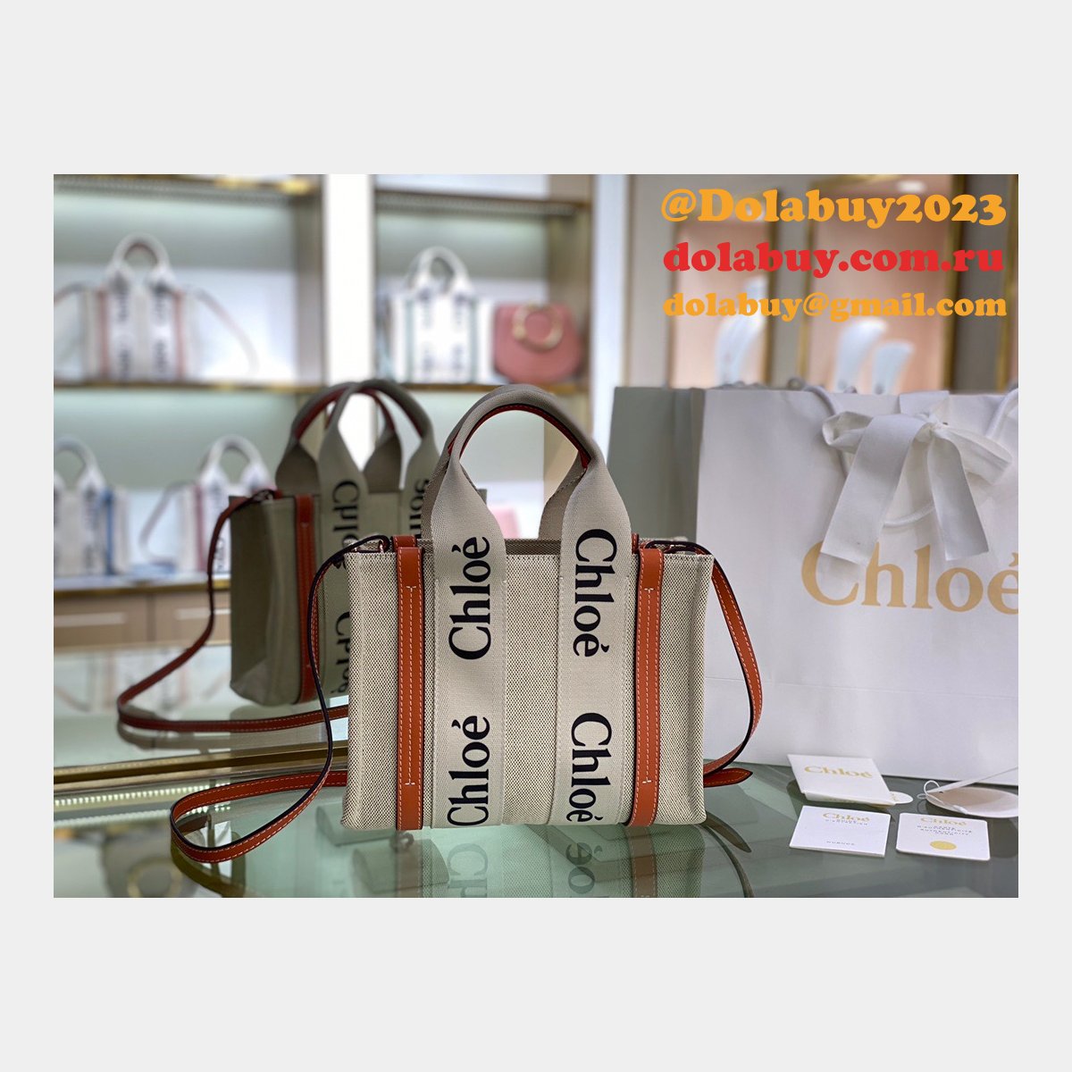 Best Quality Replica Chloe 1:1 Tote Woody dolabuy Bag 26CM