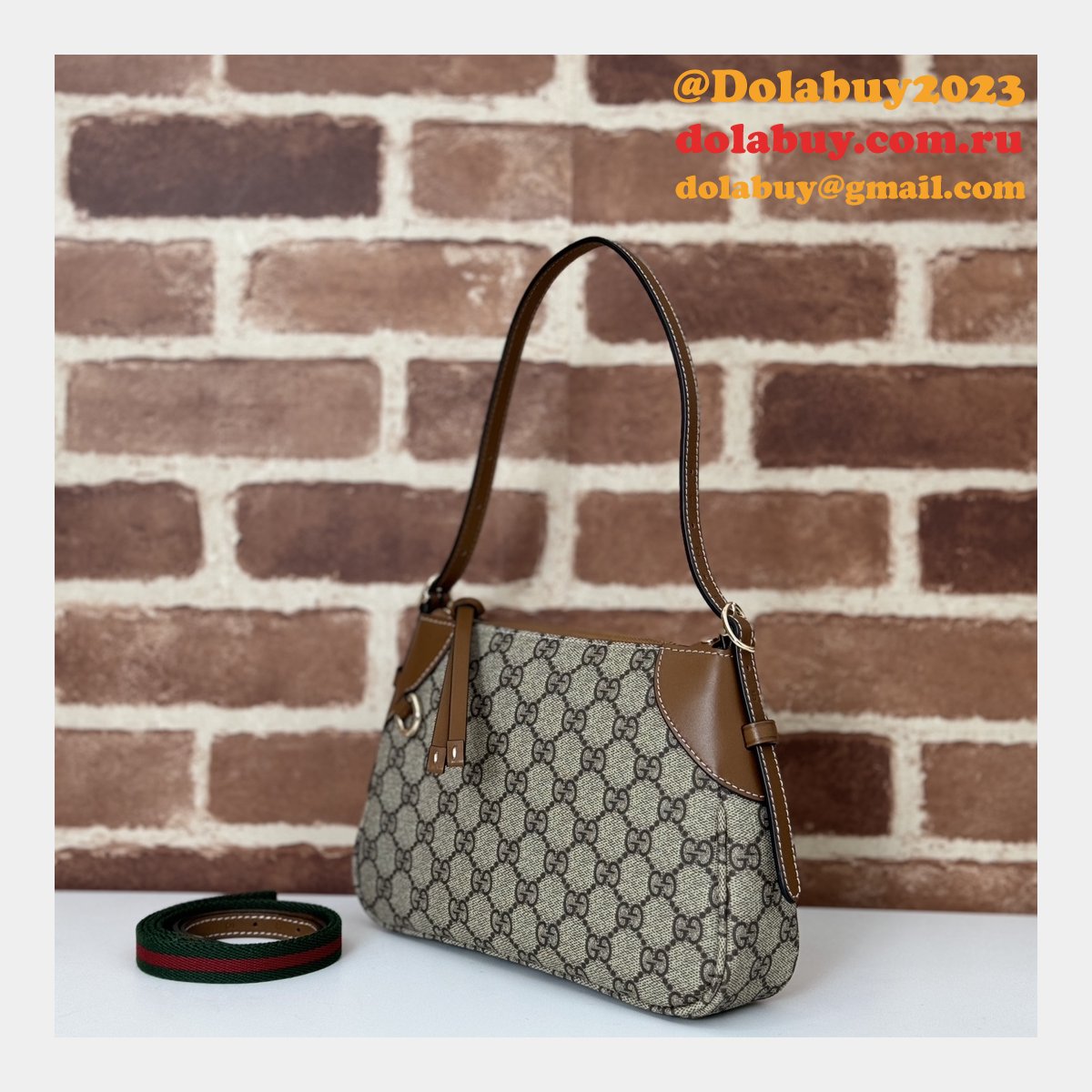 Gucci 1:1 Mirror GG Ophidia Shoulder 815218 Emblem Replica Bags