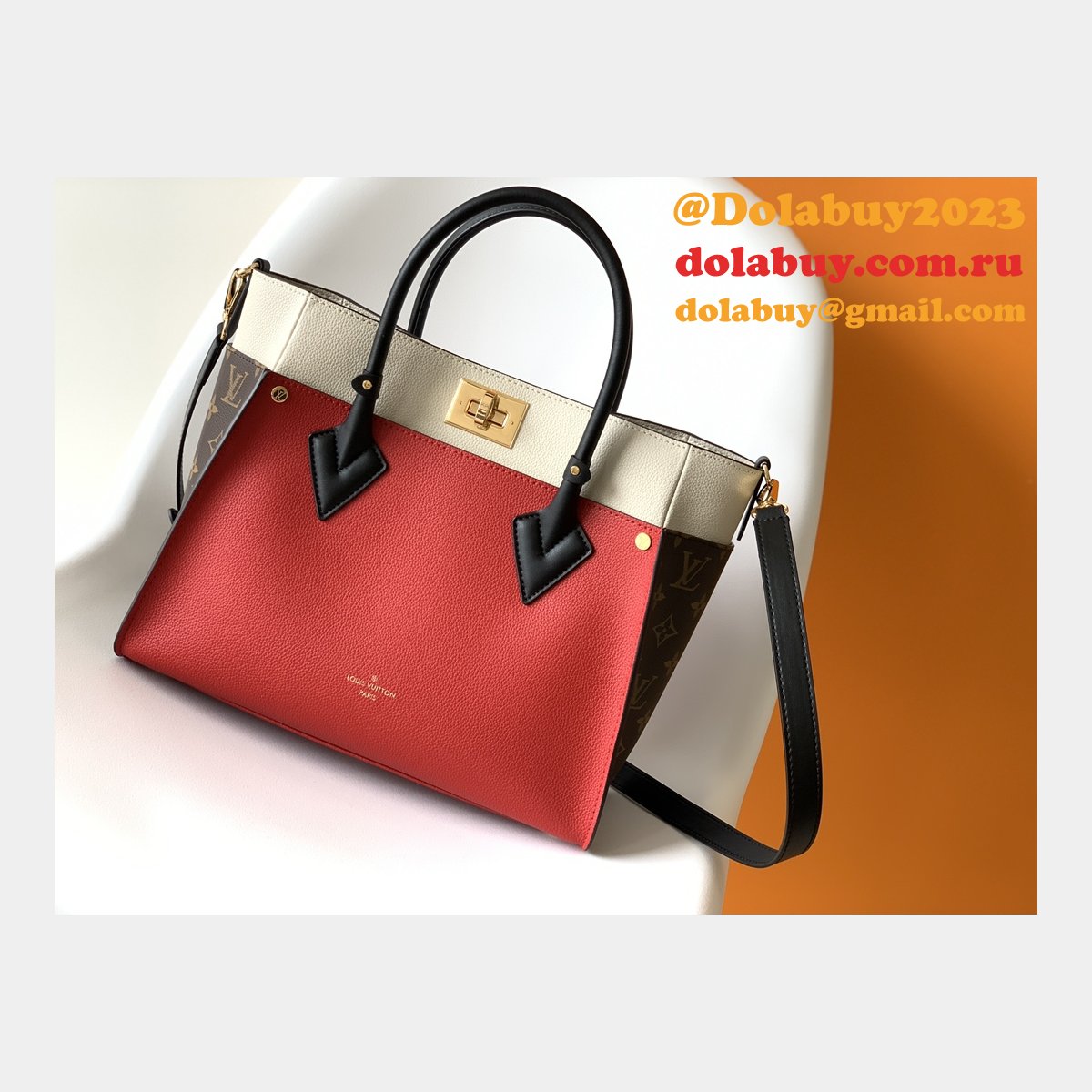 Designer LOUIS VUITTON On My Side MM M53825 HANDBAG