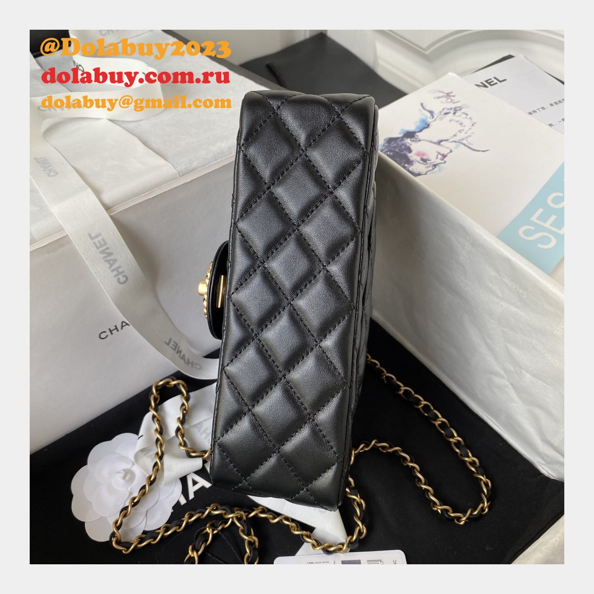 Luxury Replica Classic Flap Fashion AS4362 Black Bags