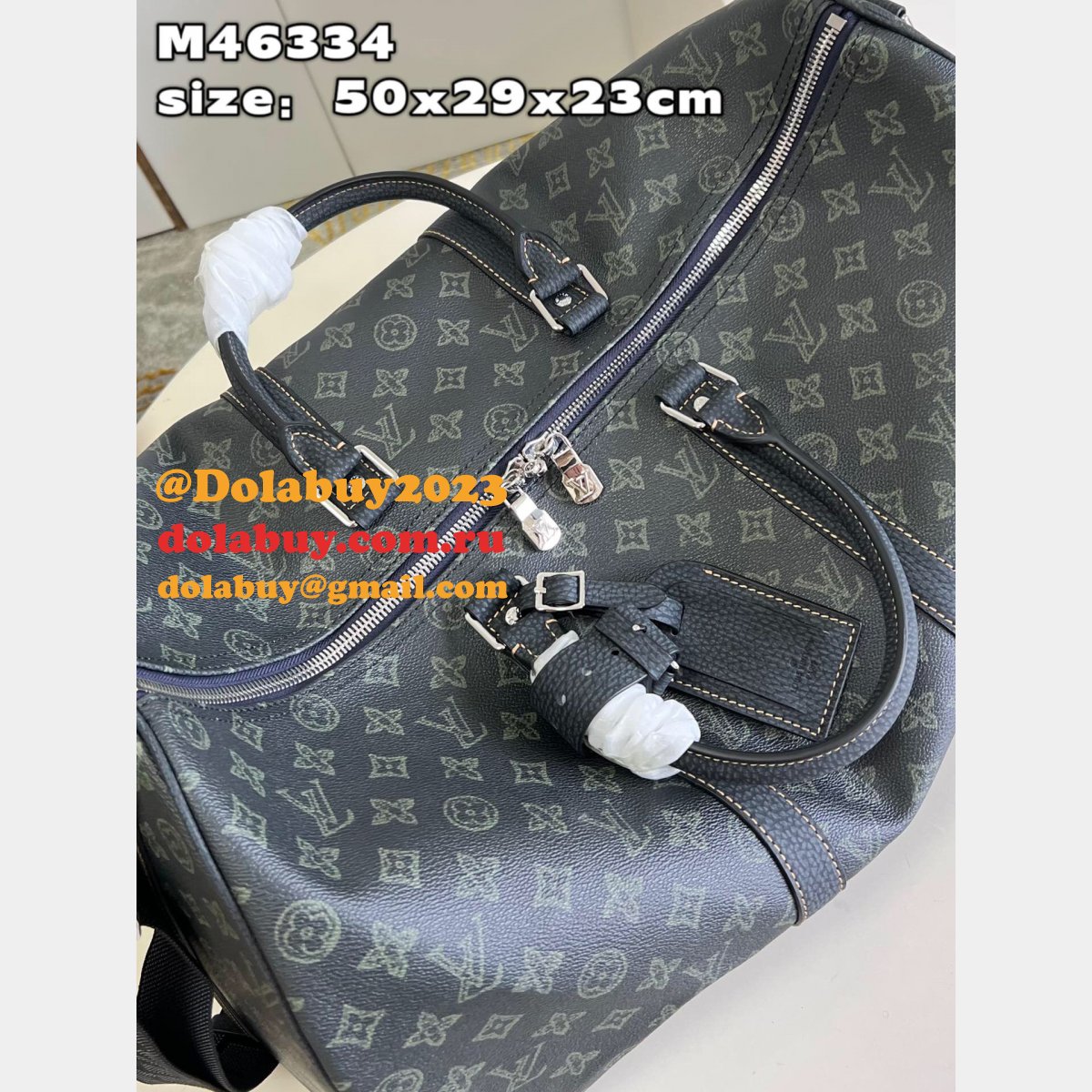 Louis Vuitton Designer Keepall Bandoulière 50 Monogram M46334 Bag