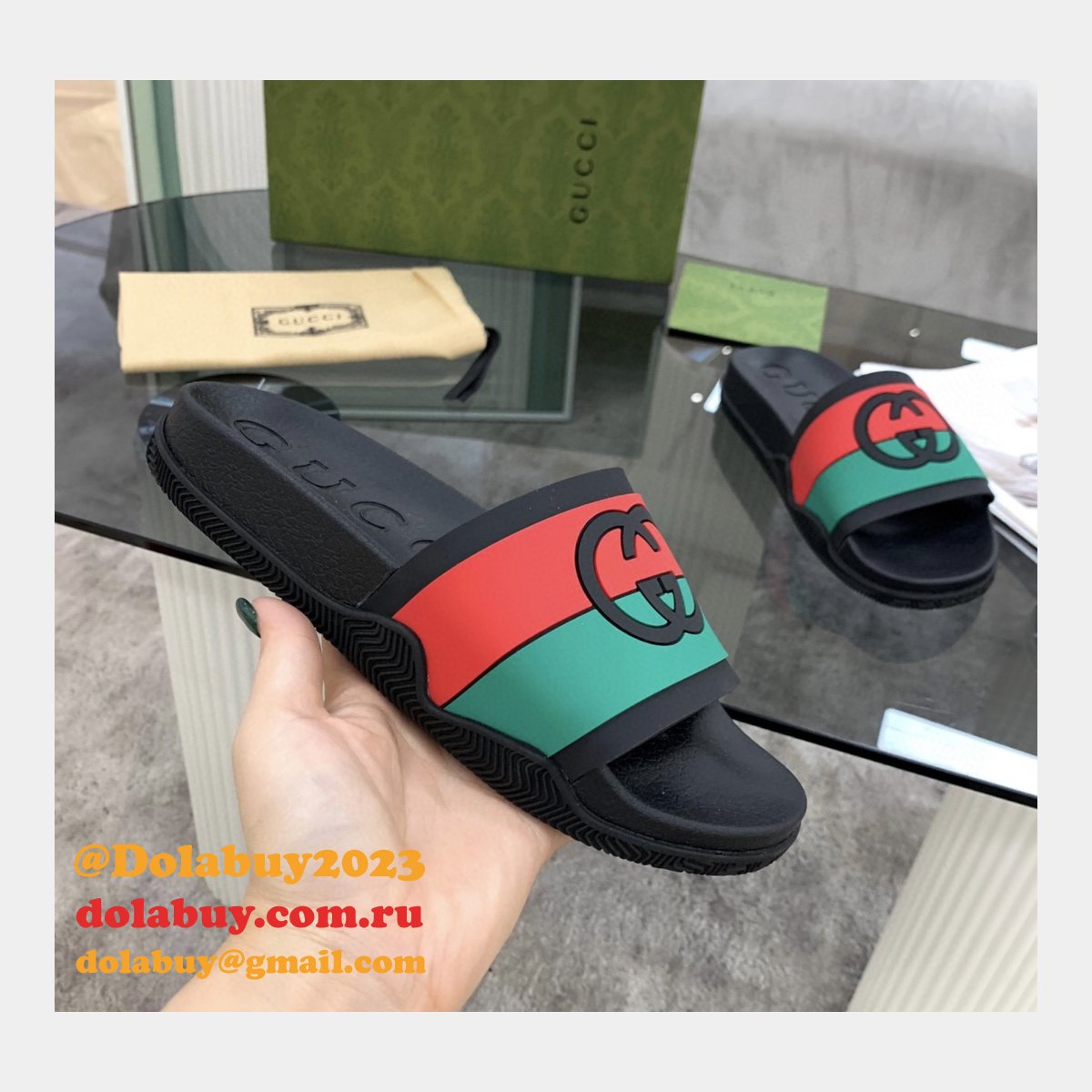 perfect G*u*i quality replica sandals gu7 shoes