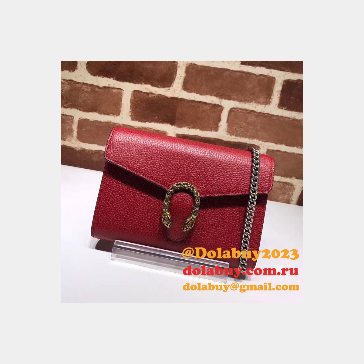 cheap G*u*i dionysus leather mini chain bag 401231 black