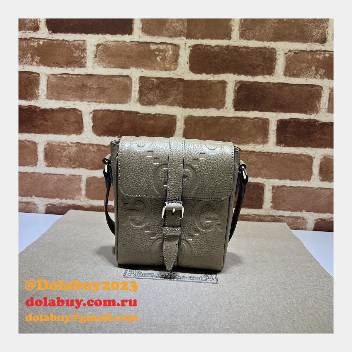 Jumbo GG 1:1 Mirror Messenger 760235 Gucci Replica Bag