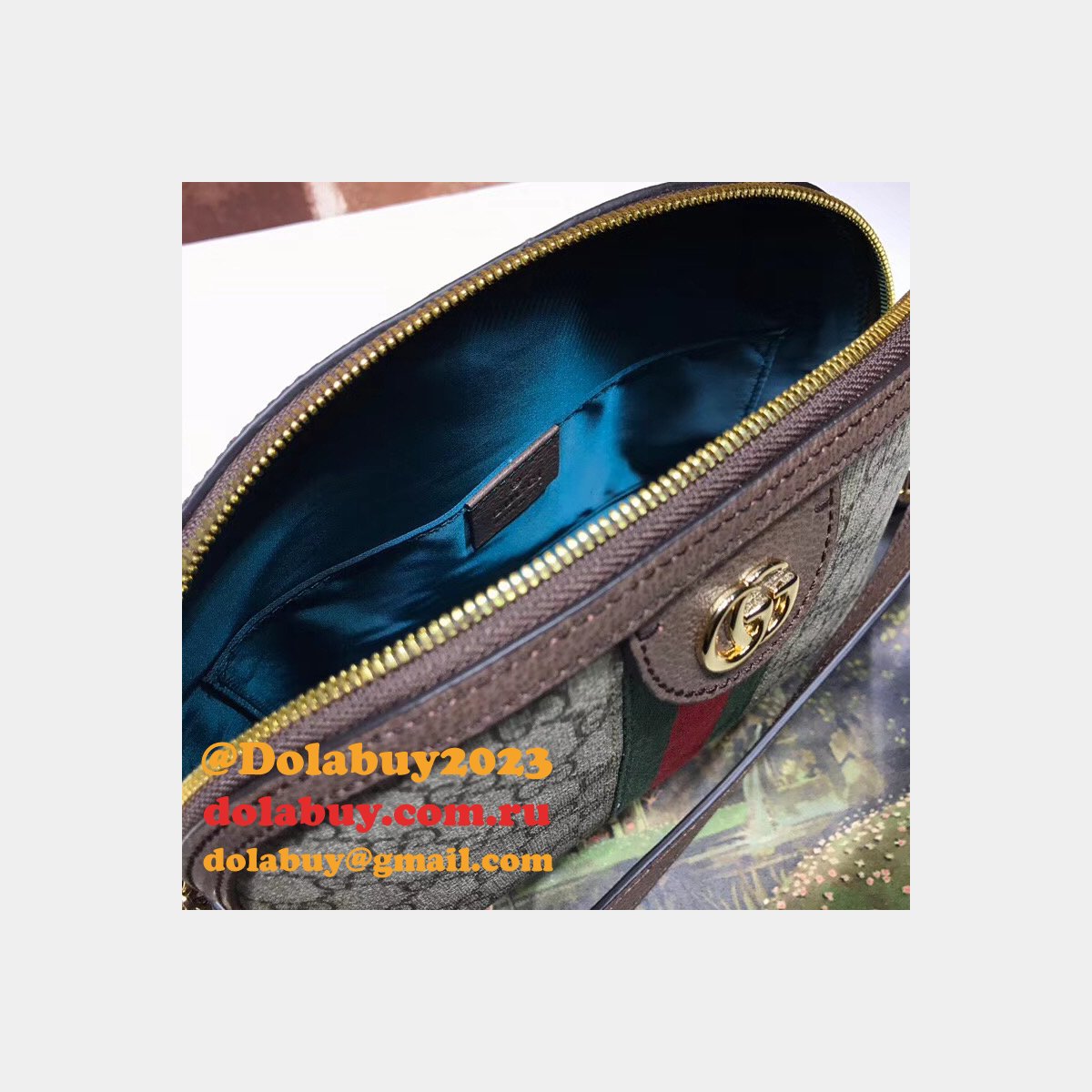 aaa+ G*u*i high quality ophidia small shoulder 499621 bag zipper