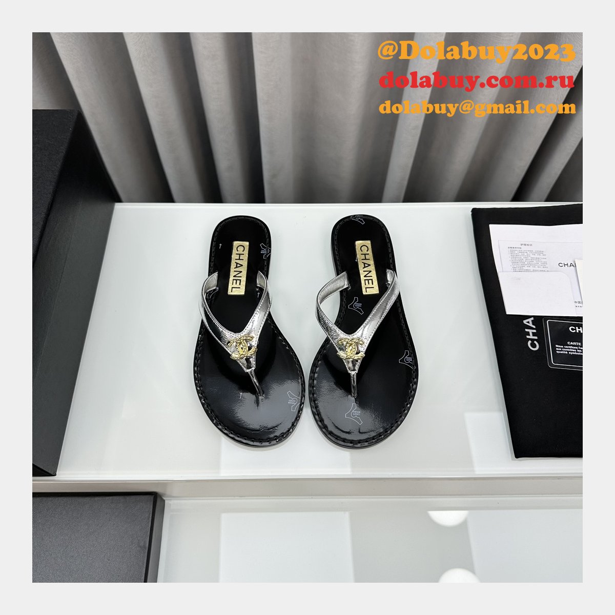 Perfect Sandals Street Replica Plain Leather Flip Flops Shoes