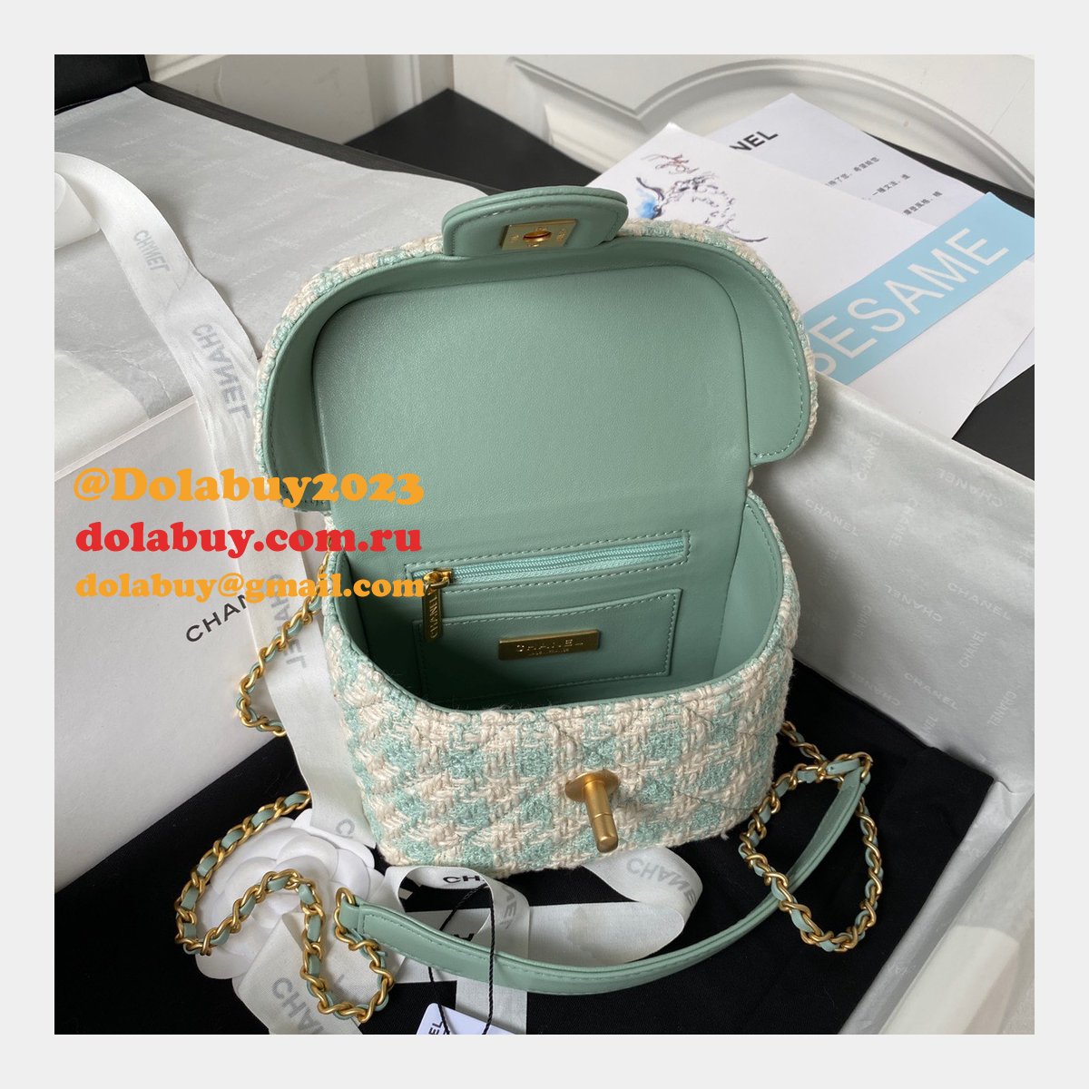 Perfect AS3973 Vanity Case Lambskin Knockoff Replica Bag