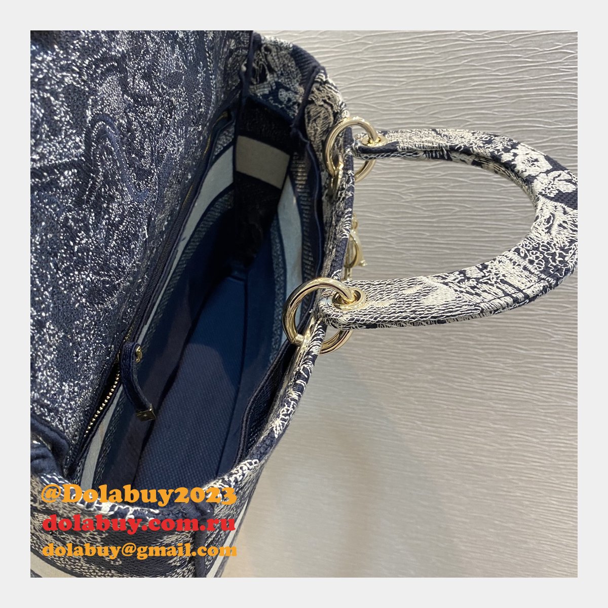UK 1:1 Mirror High Quality Replica Lady Dior 32cm Bag