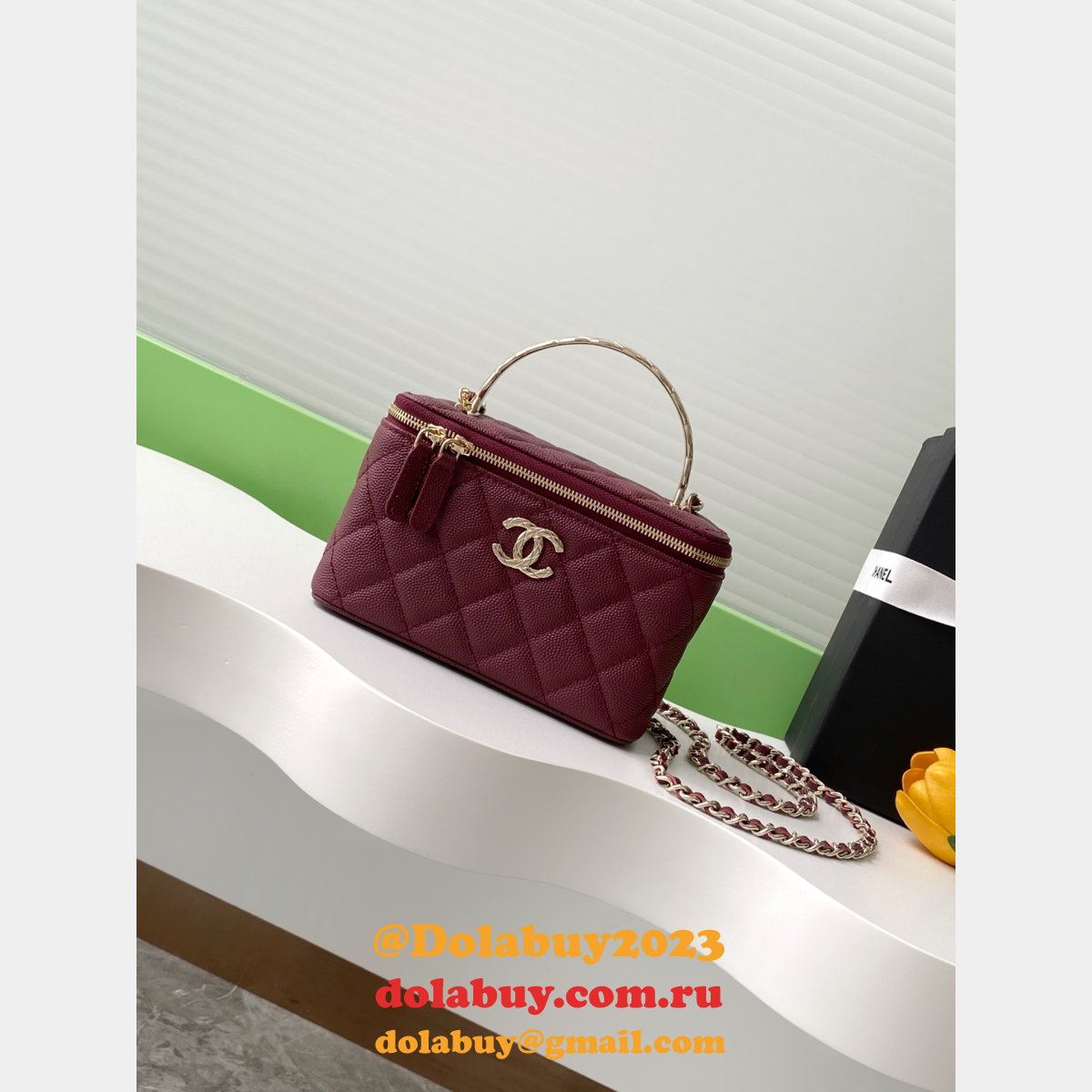 AP4590 1:1 Mirror Chain Shoulder Vanity Bag