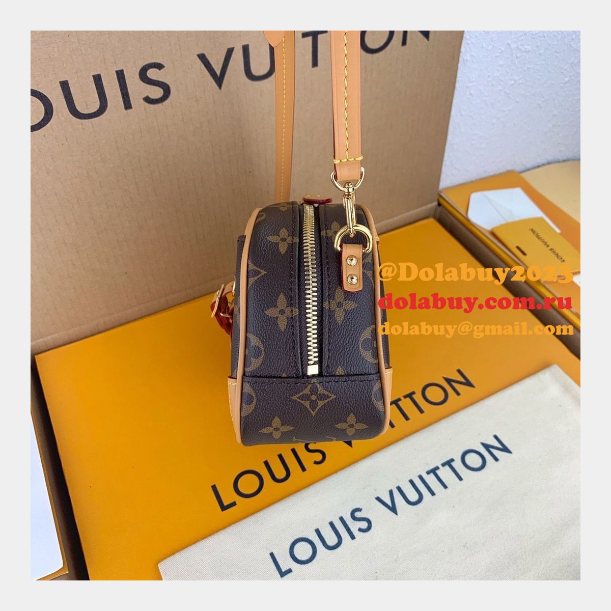 Louis Vuitton Crossbody bags Damier Ebene M45528 Mini Luggage