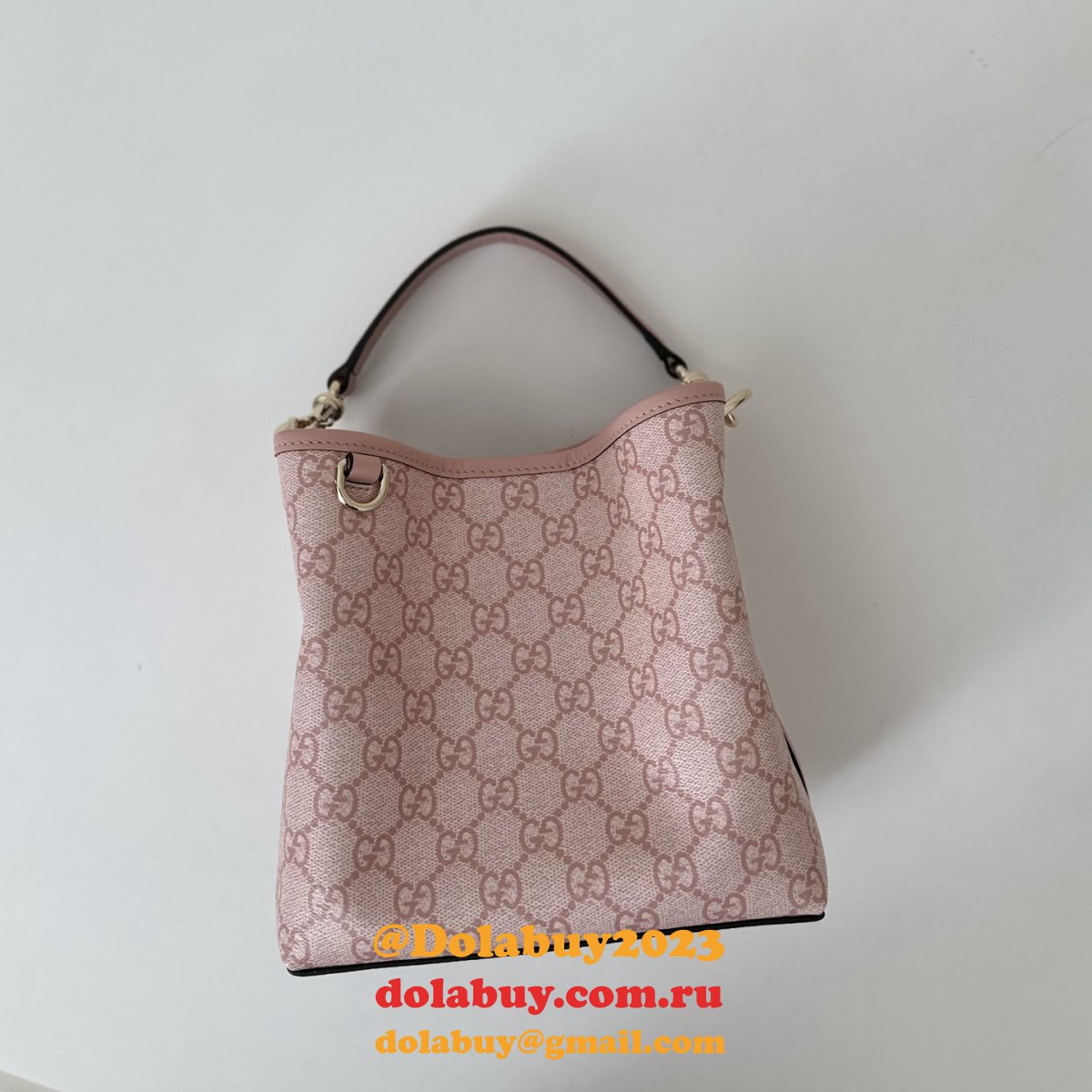 Gucci Shop The GG Emblem Mini Bucket 1:1 Mirror 815118 Bag