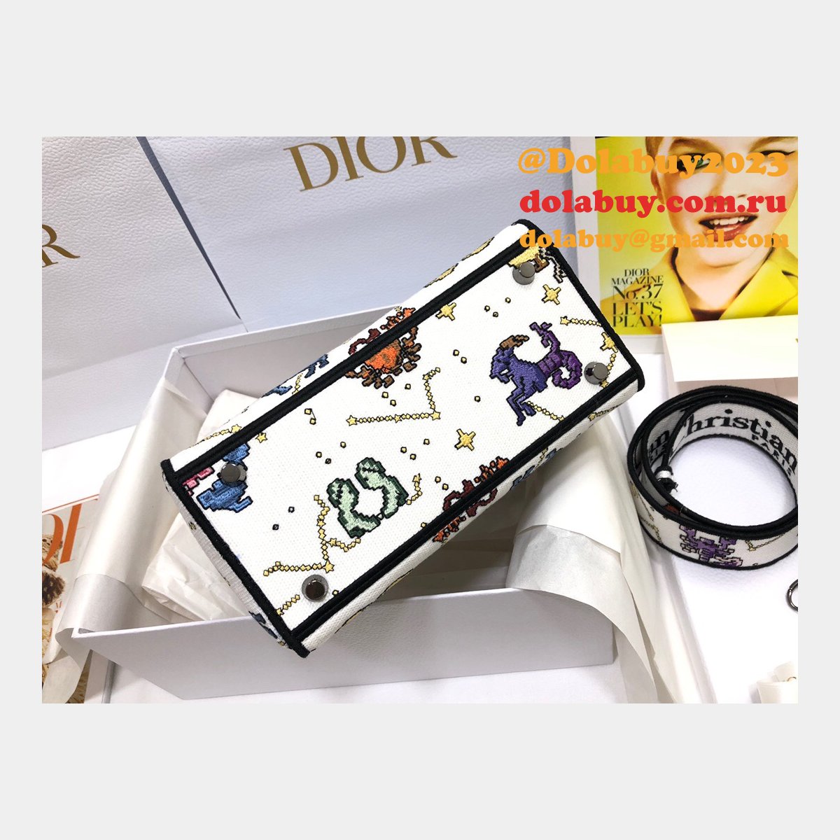 High Quality Designer Lady Dior 24cm Replica Handbags