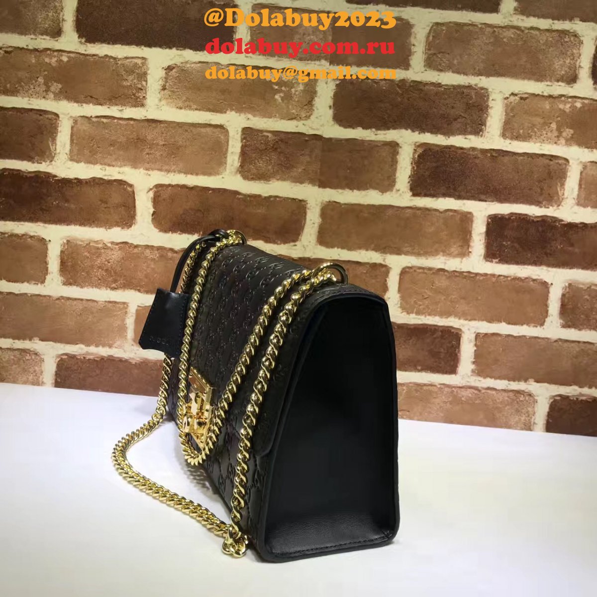 Replica 7 Star Gucci Padlock medium GG shoulder 409486 bag