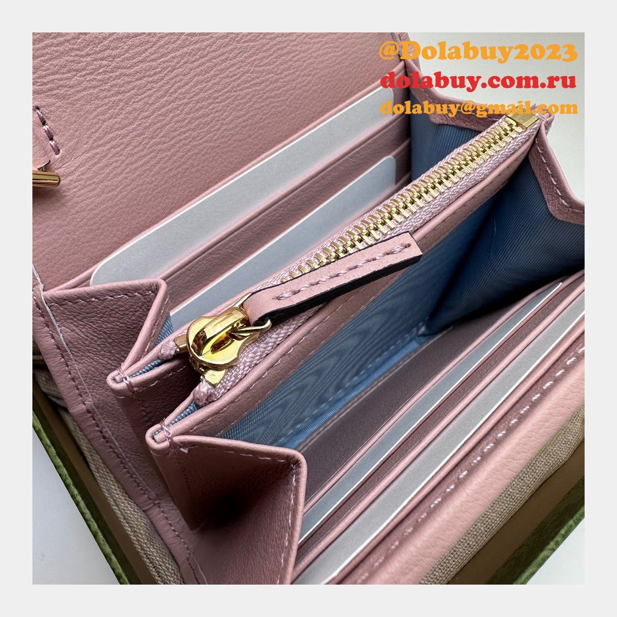 G*u*i fake blondie compact chain wallet top quality 725219 bag