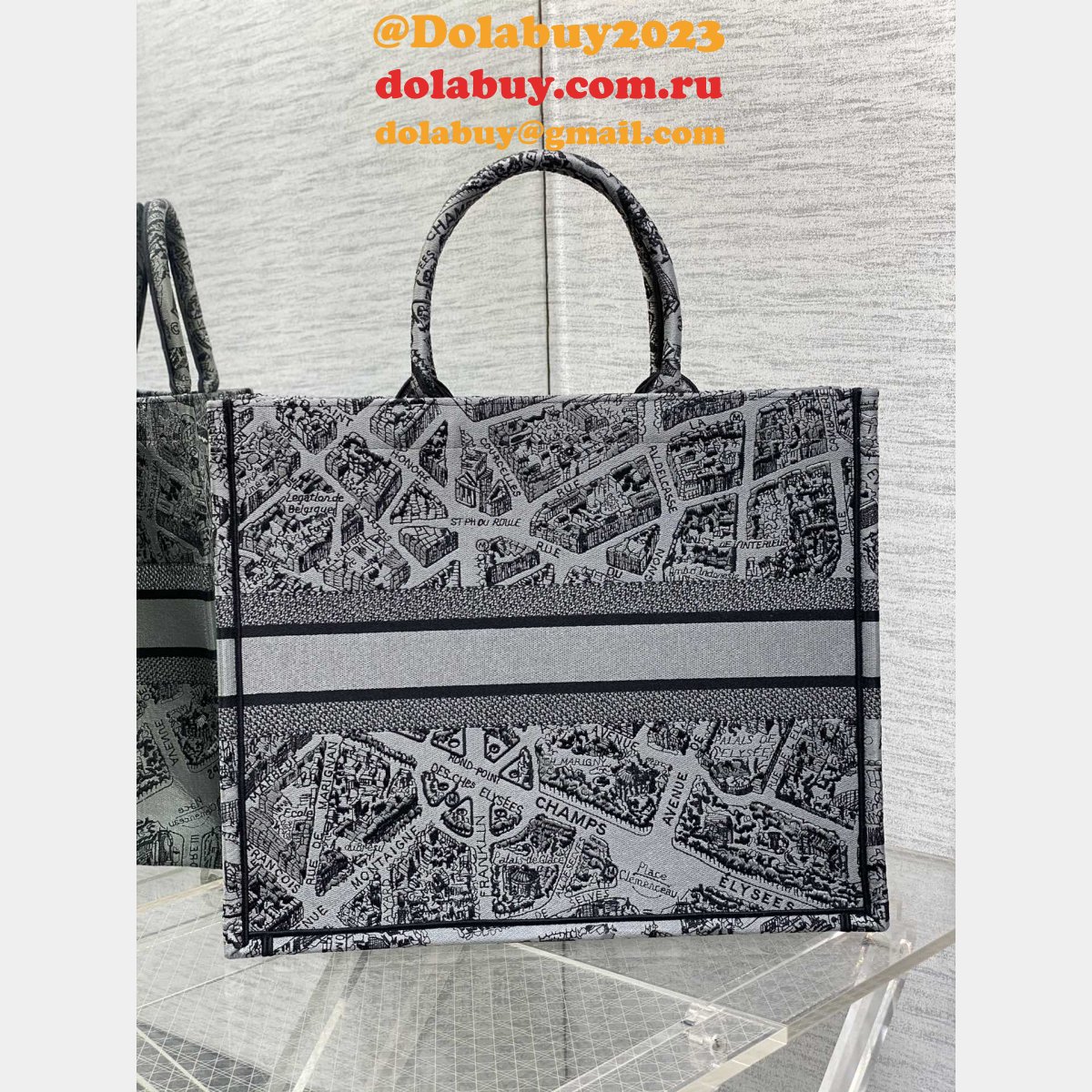 AAA Quality Replica Christian Dior CD Book Tote Bag For Sale