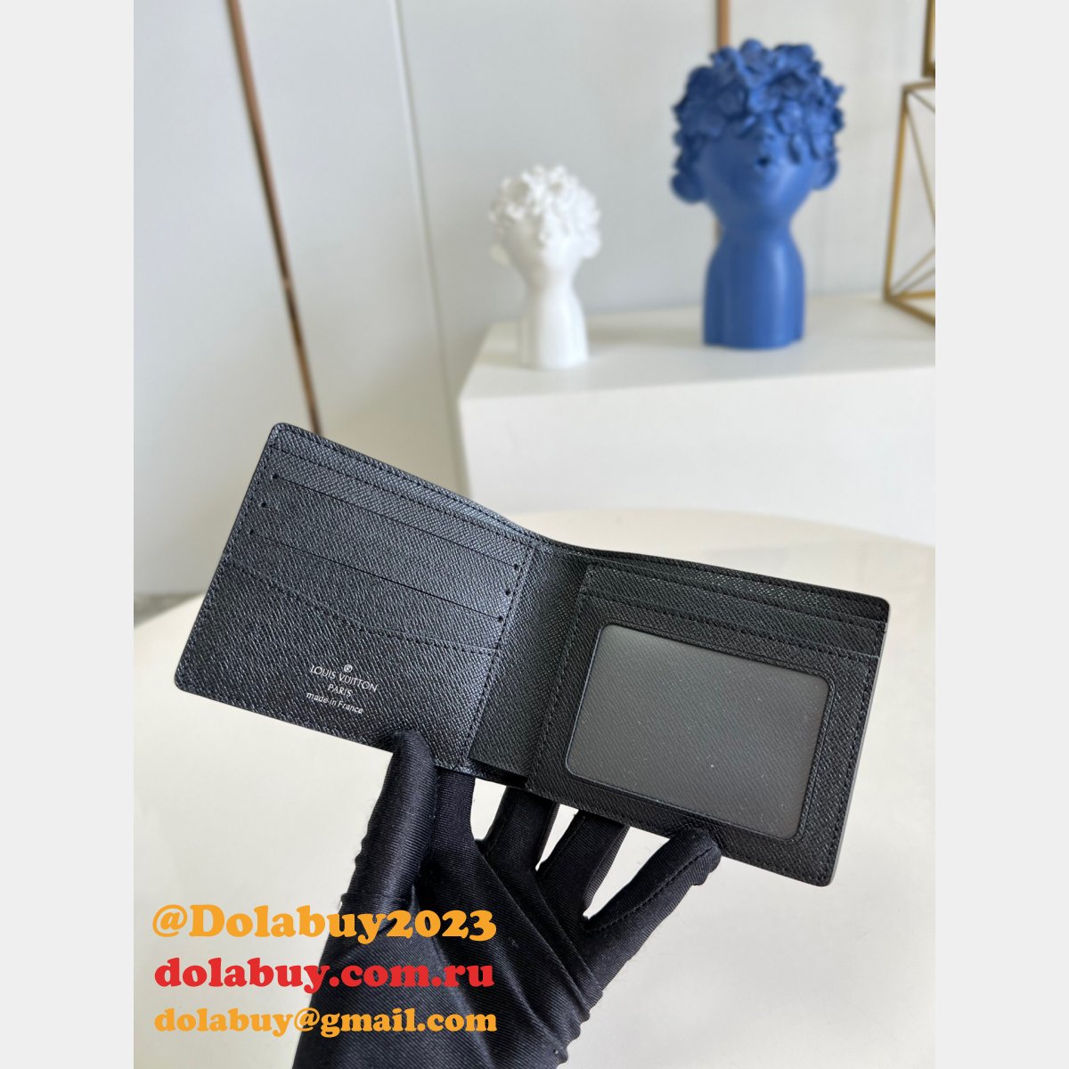 Louis Vuitton Men Replica M64002 Slender Wallet Monogram Eclipse Canvas
