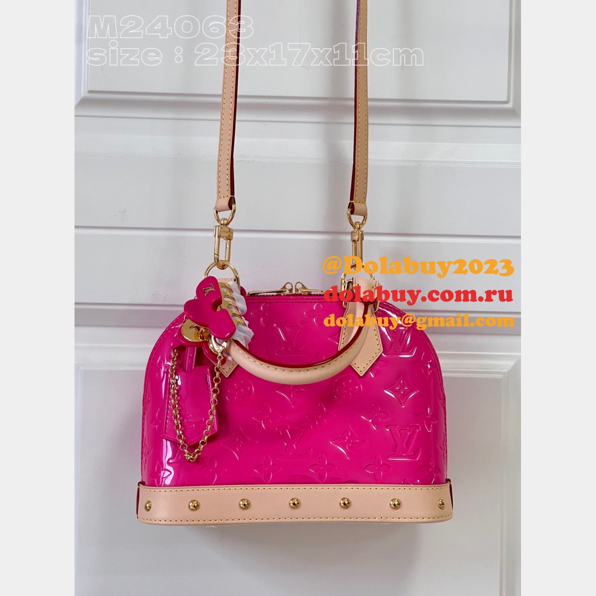 Copy Alma BB Monogram Vernis M24063/M24062/M90611 New Inspired Louis Vuitton