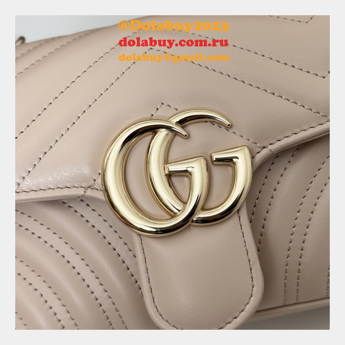 Gucci Top Quality 446744 GG Marmont Crossbody Matelassé Bag