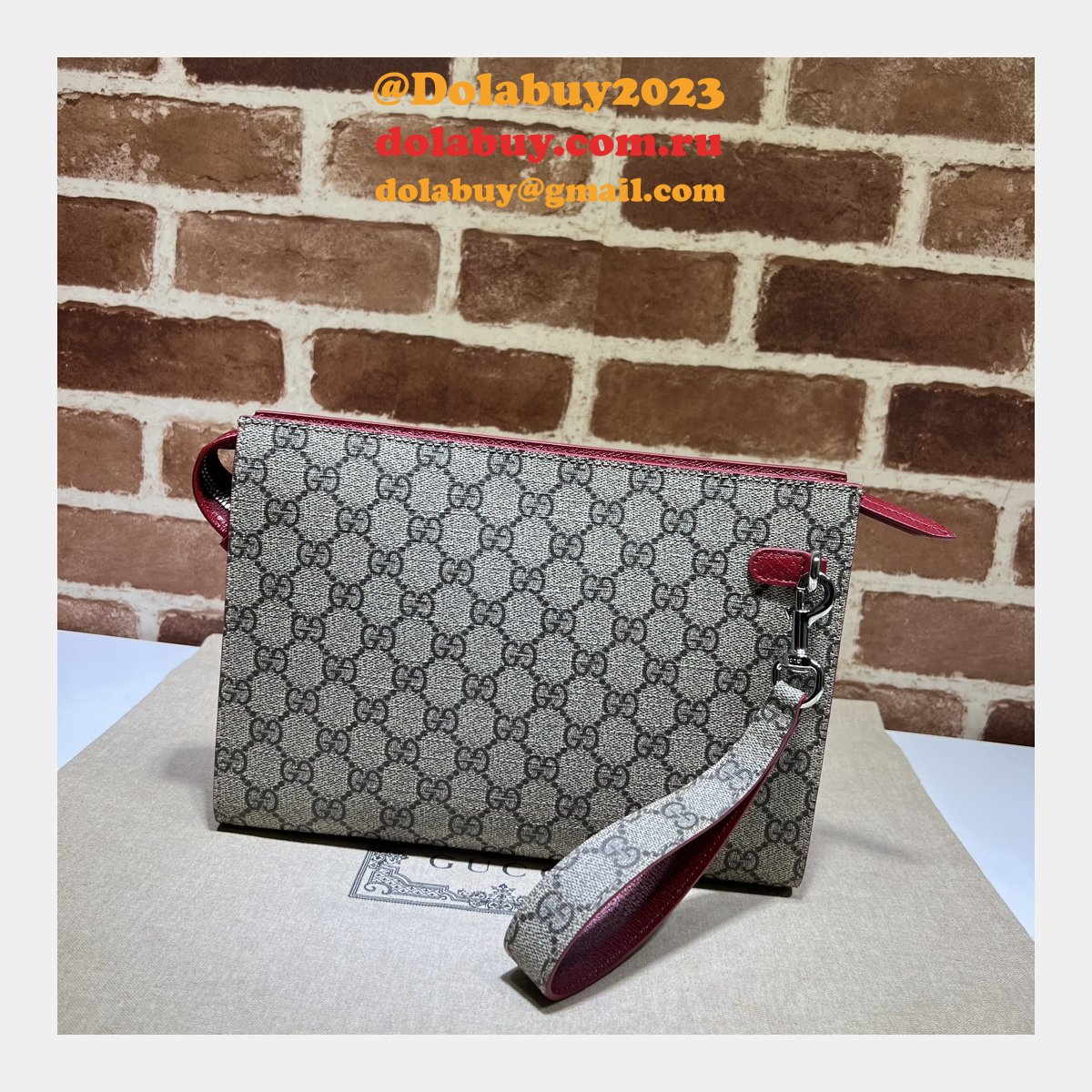 Pouch 1:1 Gucci Clutches Knockoff GG Detai 768255 Best Bag