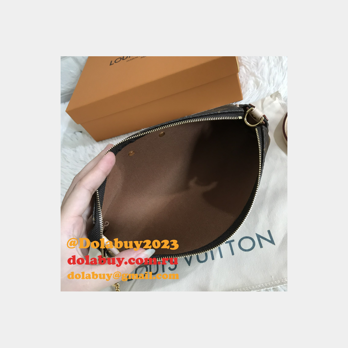 Louis Vuitton EVA Clutch Monogram in Brown Fake M95567 Bag