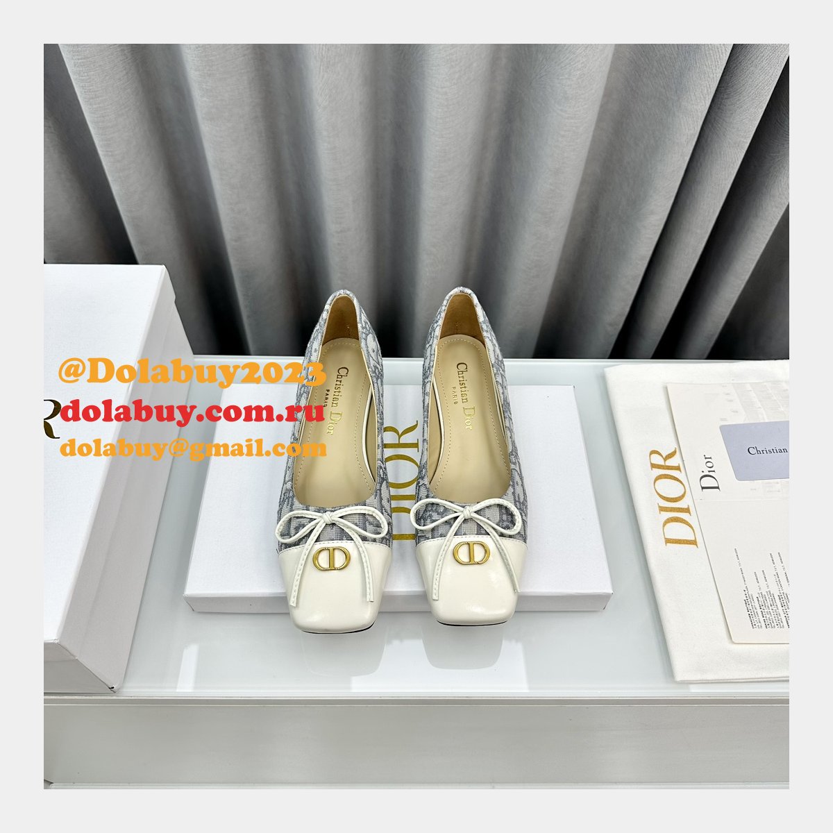 Duplicate DIOR D-Doll BALLET FLAT Designer