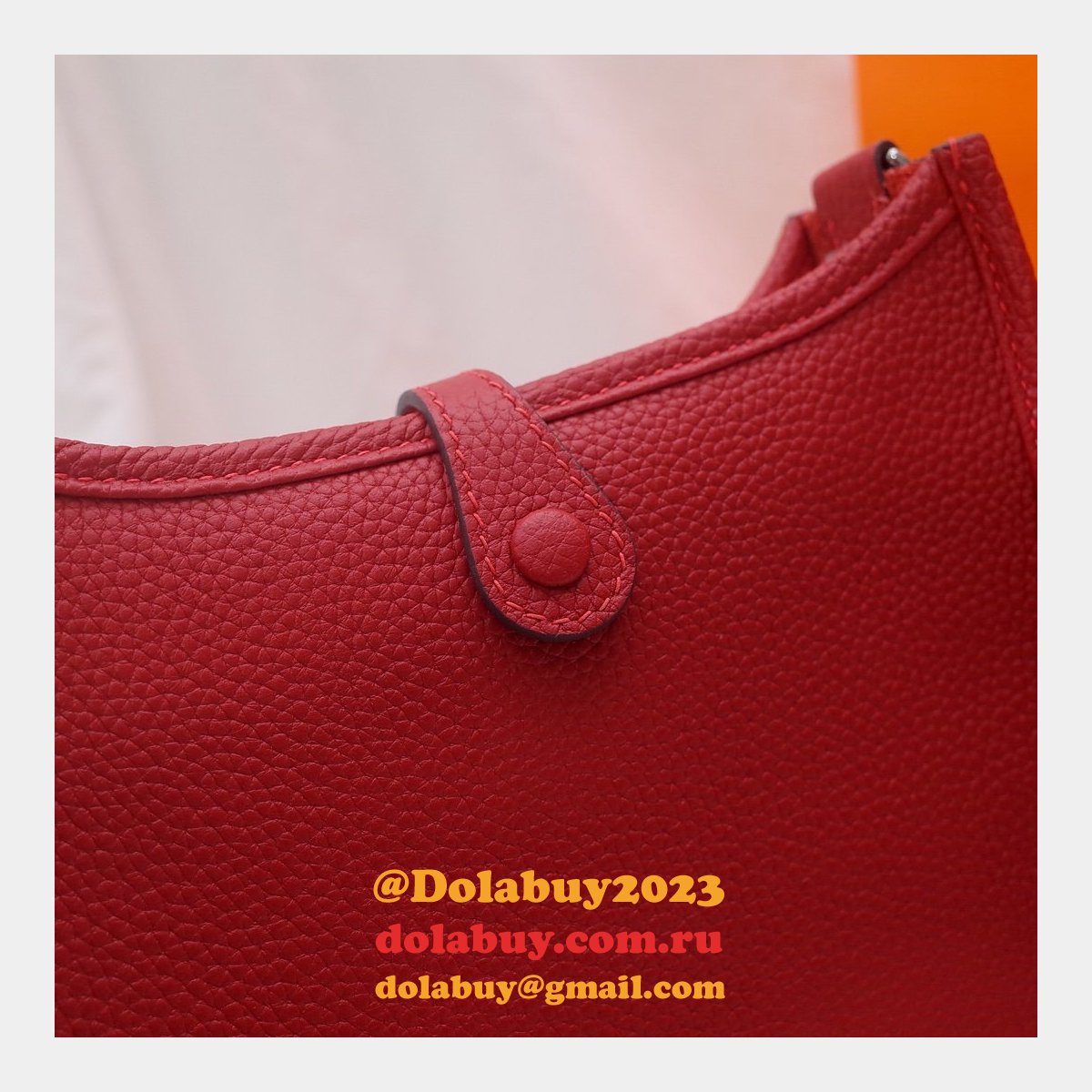 Replica Hermes Mini Evelyne TPM Bag Red