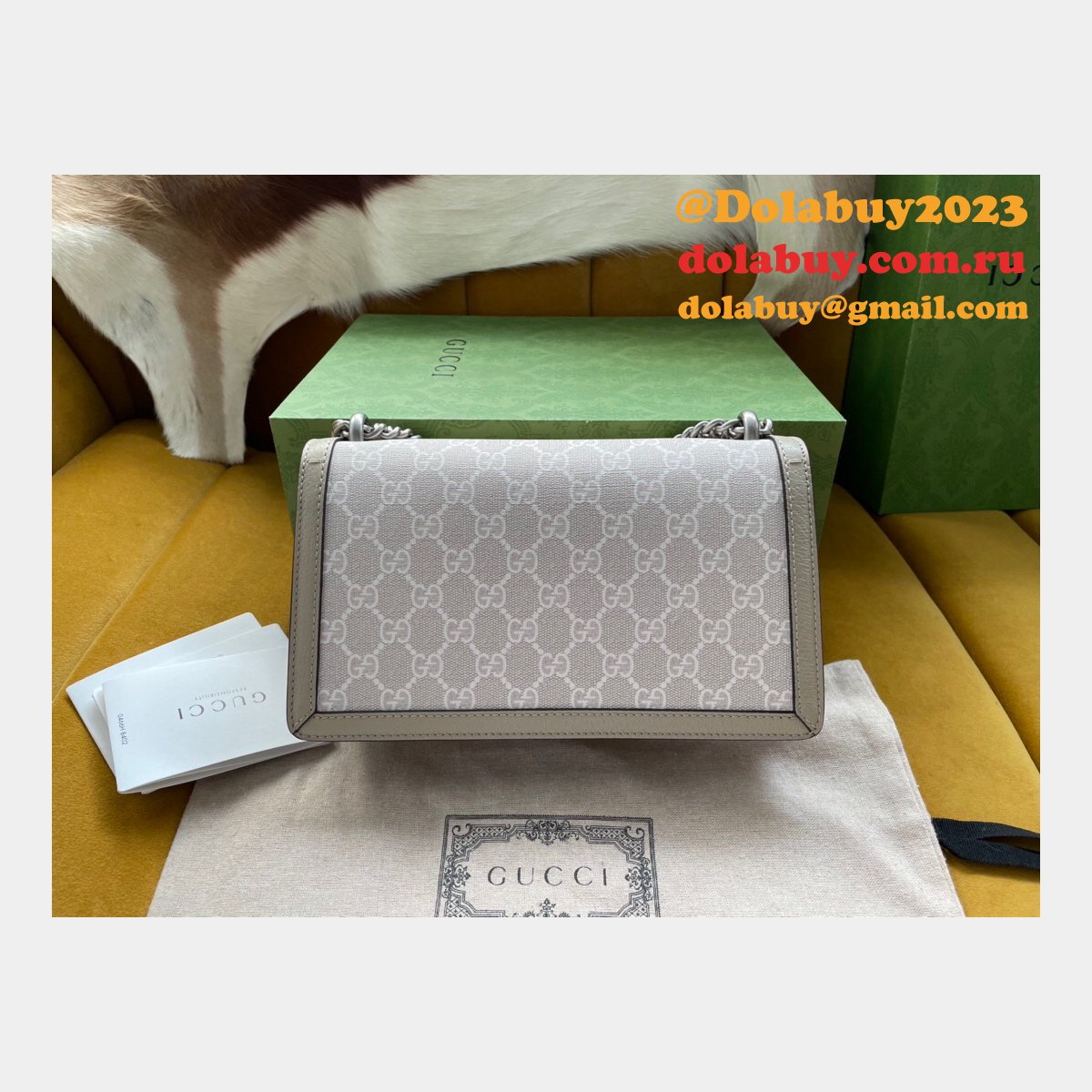 Replica Gucci #499623 Dionysus Designer Velvet Shoulder Bag