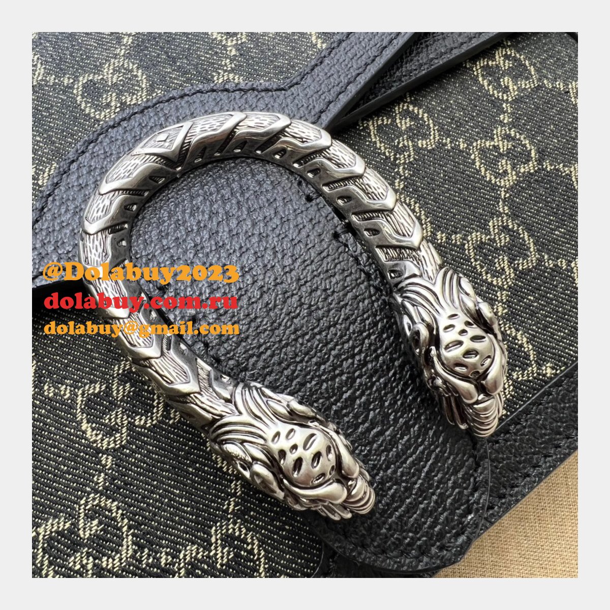 the highest quality G*u*i dionysus gg supreme shoulder bag 400249 black