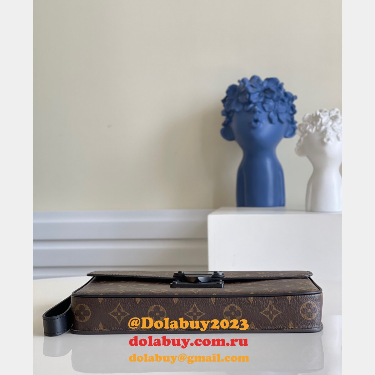 AAAQuality Louis Vuitton S Lock A4 Pouch Monogram Macassar M80560 Bag