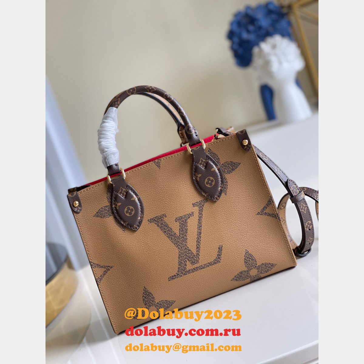 Louis Vuitton High Quality M45039 OnTheGo MM Monogram Brown
