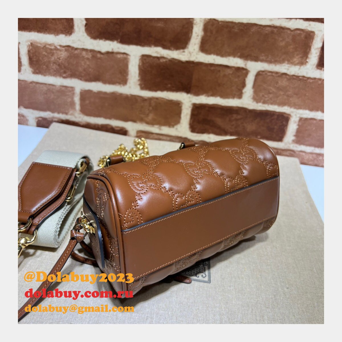 Gucci Best Perfect GG matelassé leather top handle 702251 Replica bag