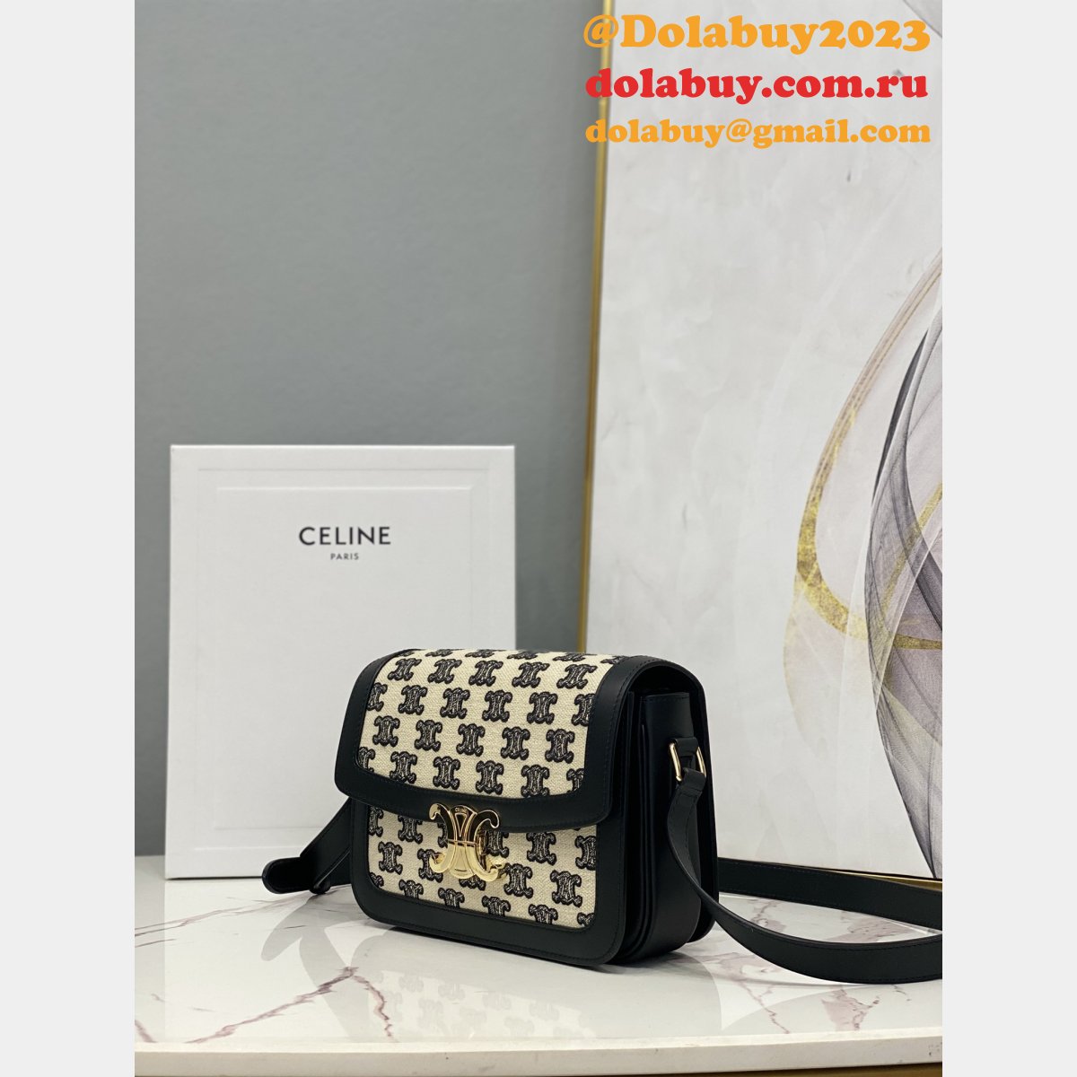 Celine High Quality Triomphe teen 18.5cm 188423 Cheap Bag