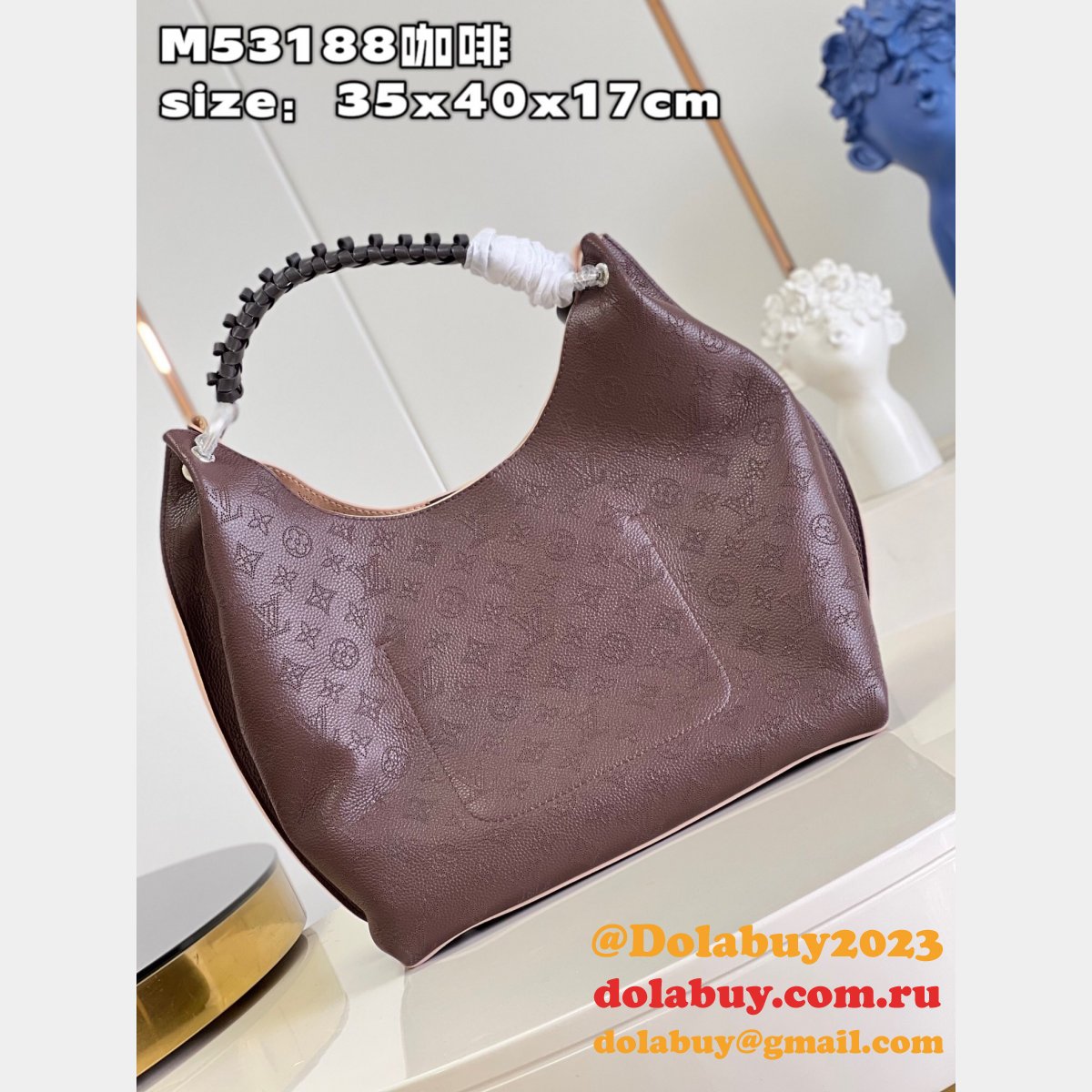 Louis Vuitton High Quality Replica m53188 Brown Mahina Handbag