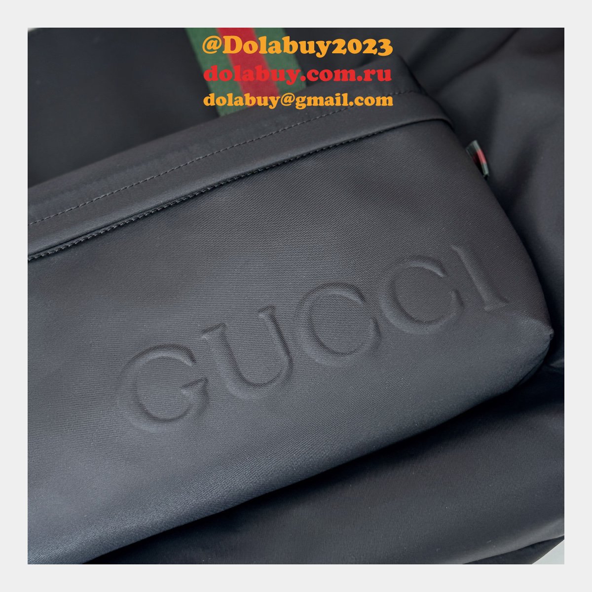 Replica Gucci 7 Star 802172 Tote Bag Black Nylon