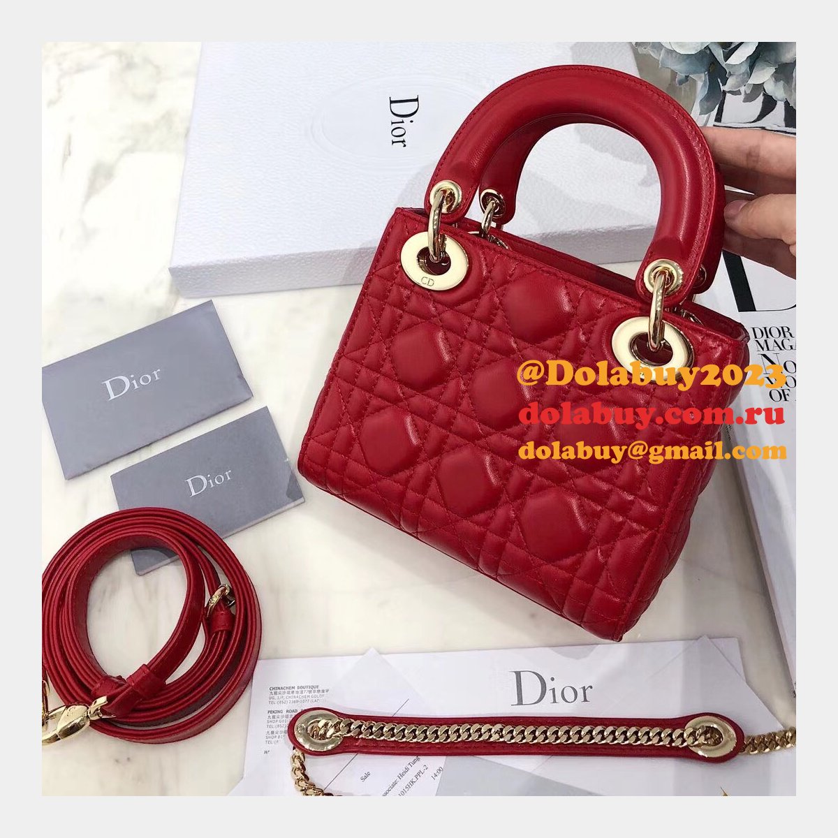 AAA+ Christian Lady Dior Handbags Online Purchase MINI 17CM