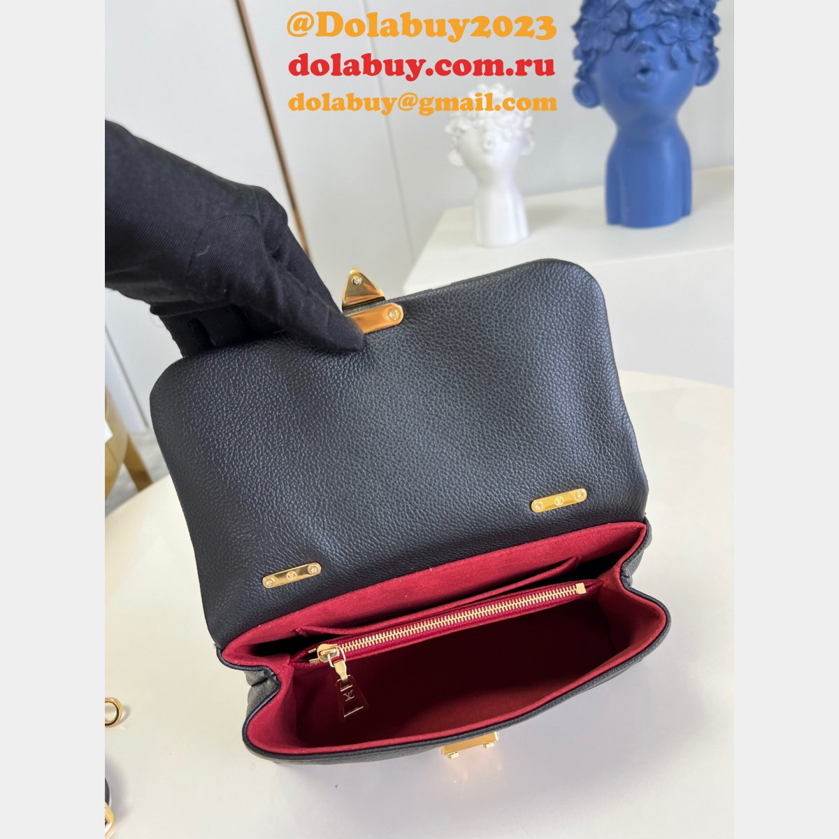 Louis Vuitton Knockoff Madeleine M46008/M45978 Bicolor Monogram Empreinte Leather Bag