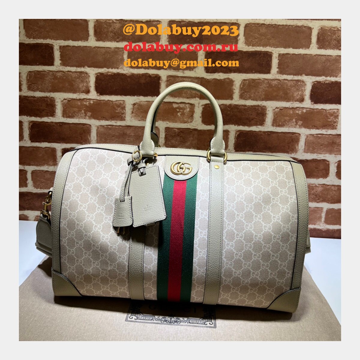 Gucci Our Replica Ophidia 681295 GG Supreme Duffle Tote Bag