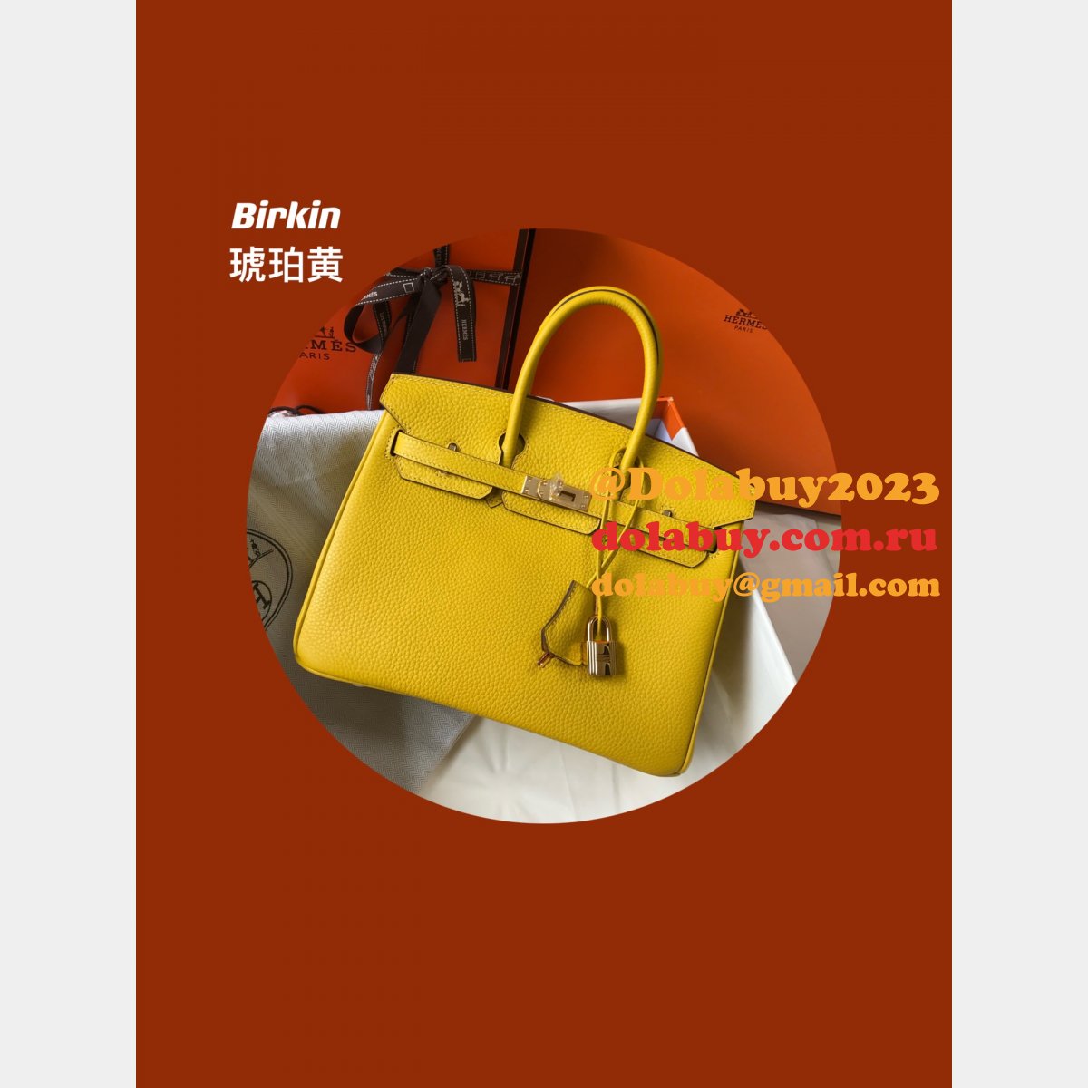 Quality Hermes Birkin Replica 25CM TOGO Leather Handbags UK