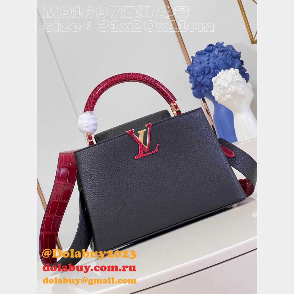 7 Star REPLICAS LOUIS VUITTON HIGH QUALITY M91697 CAPUCINES BAG