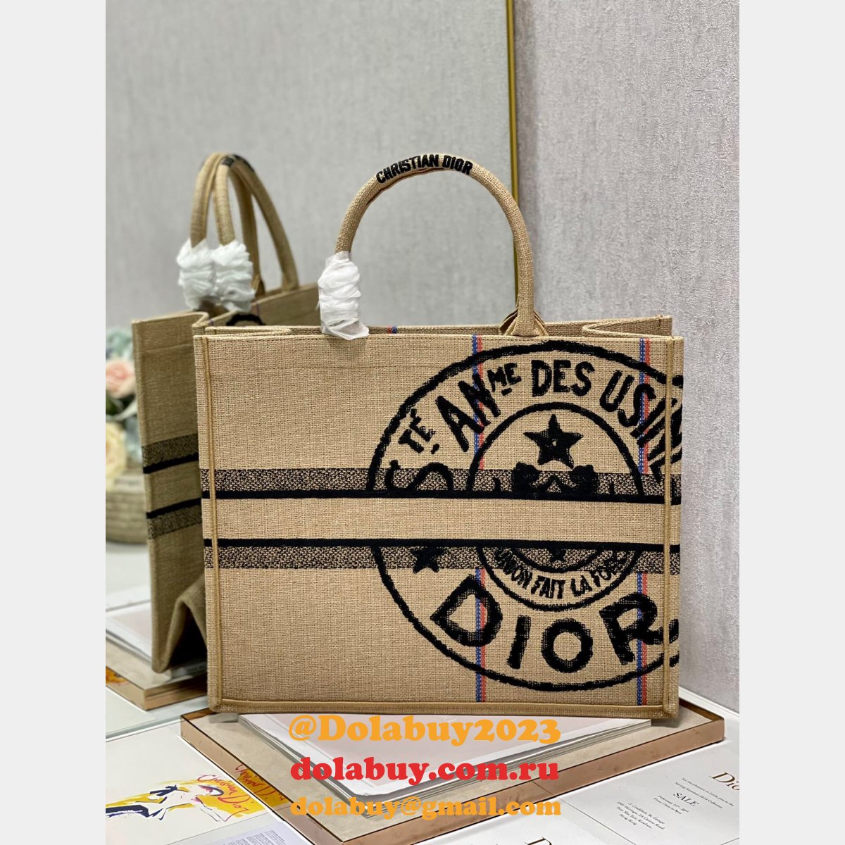 Copy replica CD Book Tote handbags sell Online