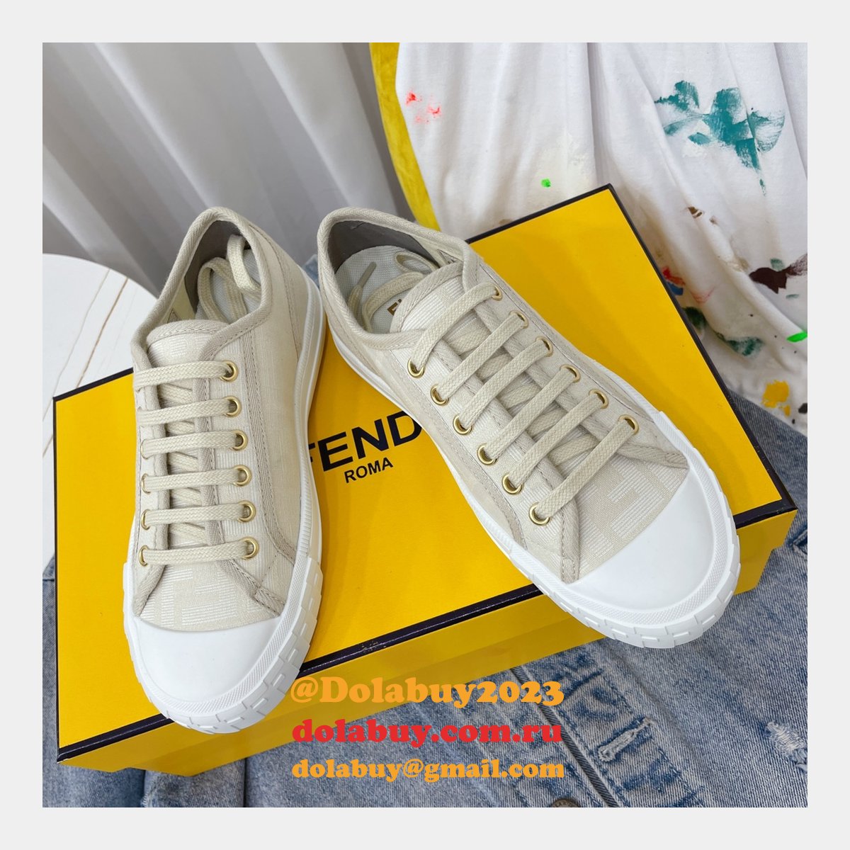 1:1 Fake Domino Fendi Shoes Website to Get Replica Sneakers