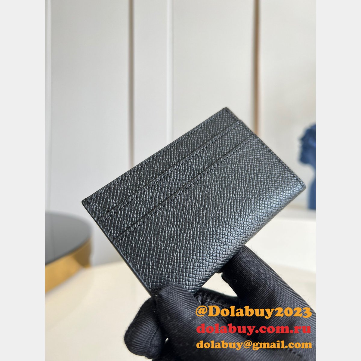 Louis Vuitton M62170 Replica Online Double Card Holder Monogram Eclipse Canvas