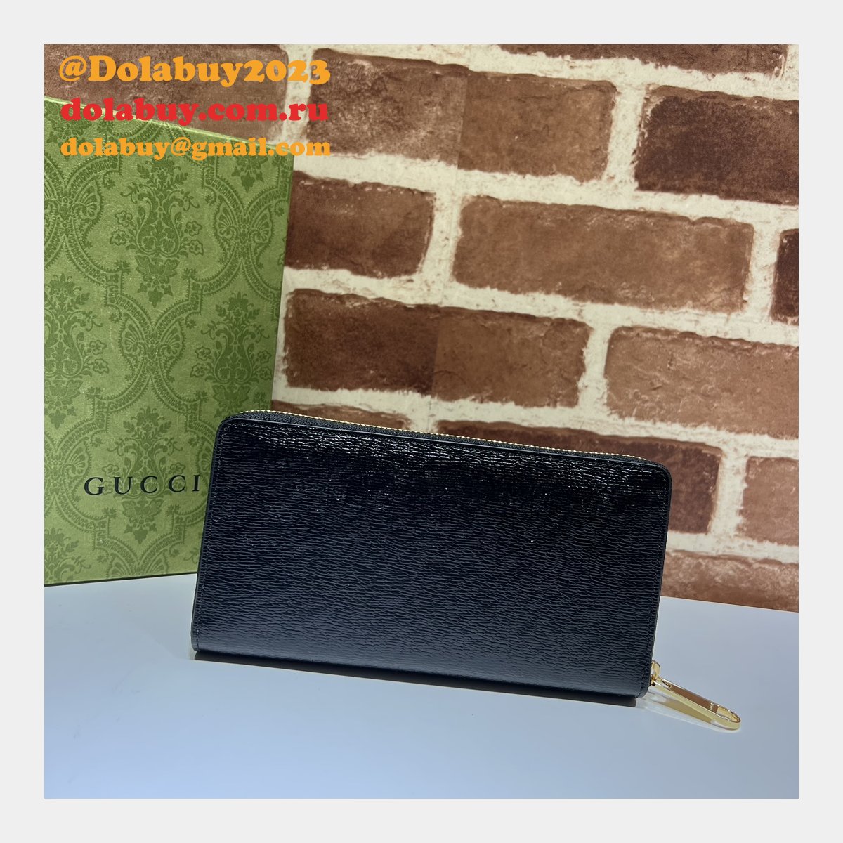 Zip Around Wallet 1:1 Mirror Gucci Script 772642 Perfect Bag