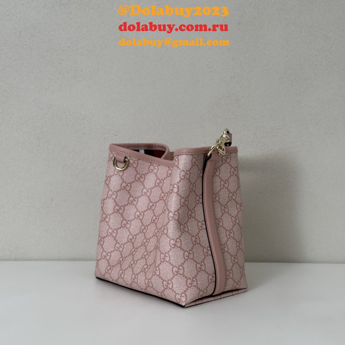 Gucci Shop The GG Emblem Mini Bucket 1:1 Mirror 815118 Bag
