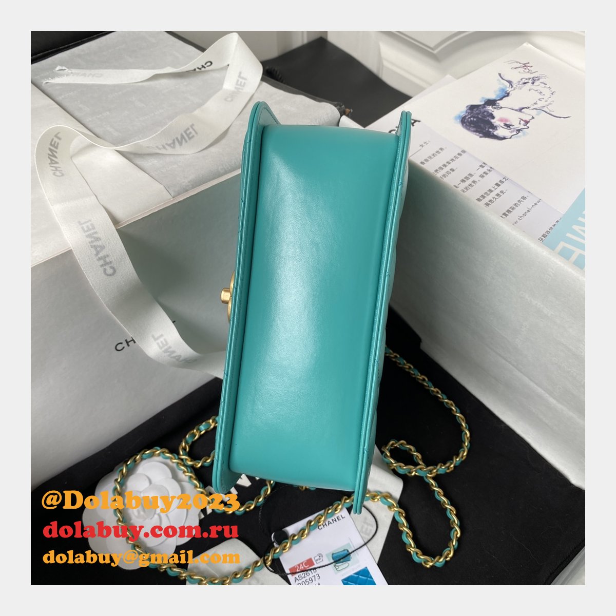 Duplicate AS2615 Vintage Flap 1:1 Mirror Top Quality Bag