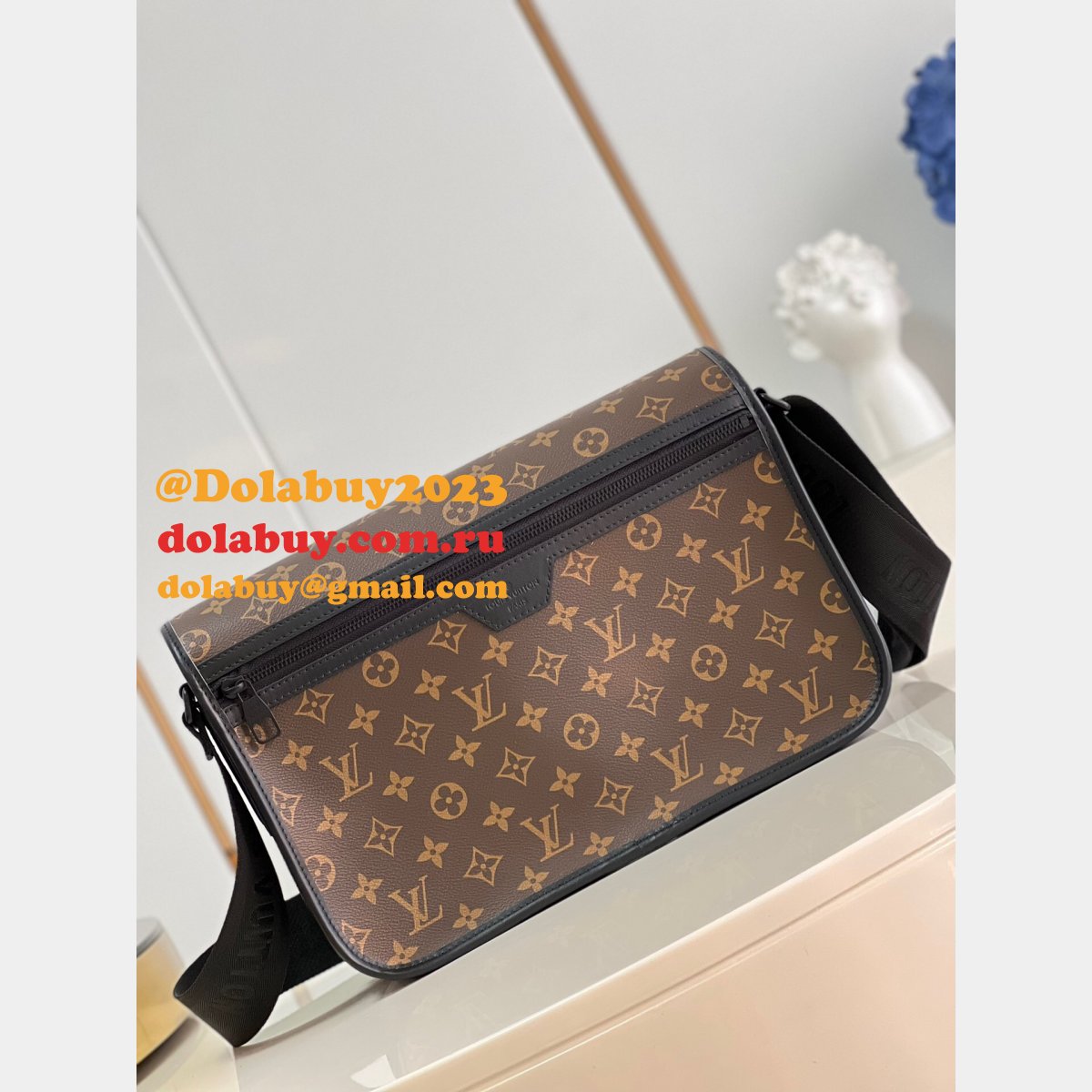 Louis Vuitton Replica Archy Messenger M46328 Bag Monogram Macassar Canvas