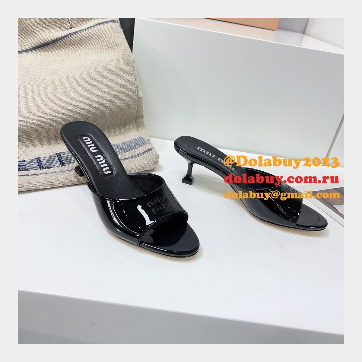 Miu Miu New Low Heel Slippers Buy The Best Product Replica Shoes