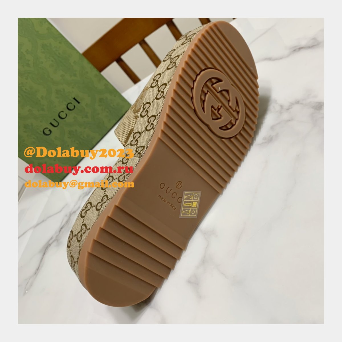 canvas slippers replica G*u*i best high quality shoes