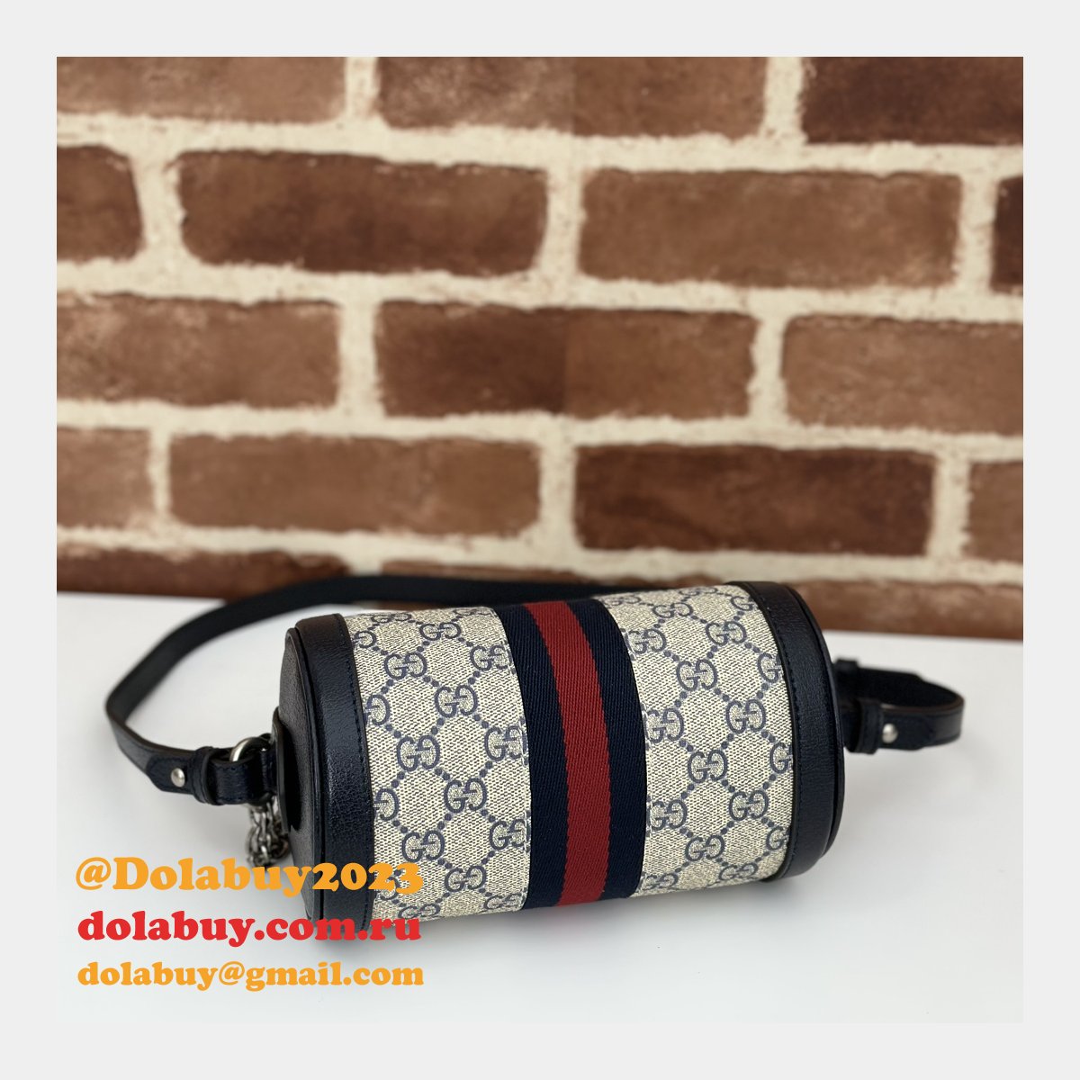 G*u*i designer ebony supreme 795208 ophidia mini shoulder fake bag