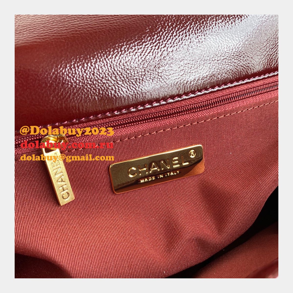 CC High Quality 19 Large Flap AS1161 Black/Red Fakes 30CM Bag